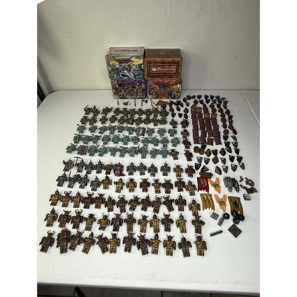 Mega Bloks Krystal Wars Knights Orcs Mini Figures Weapon Accessories Huge Lot